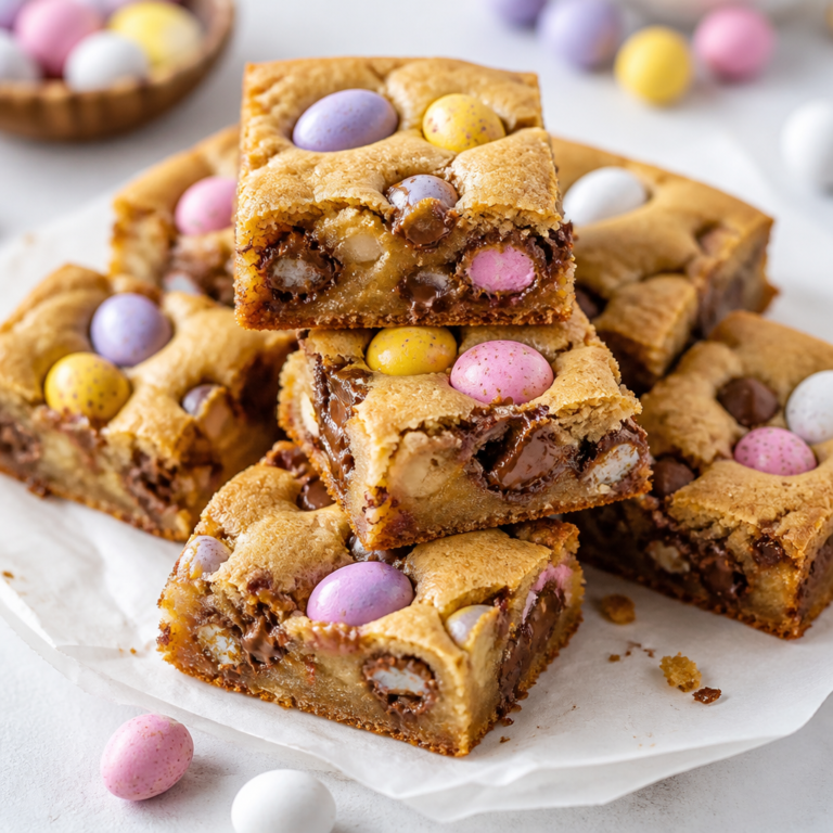 Easter Egg Blondies Sweet and Chewy Dessert