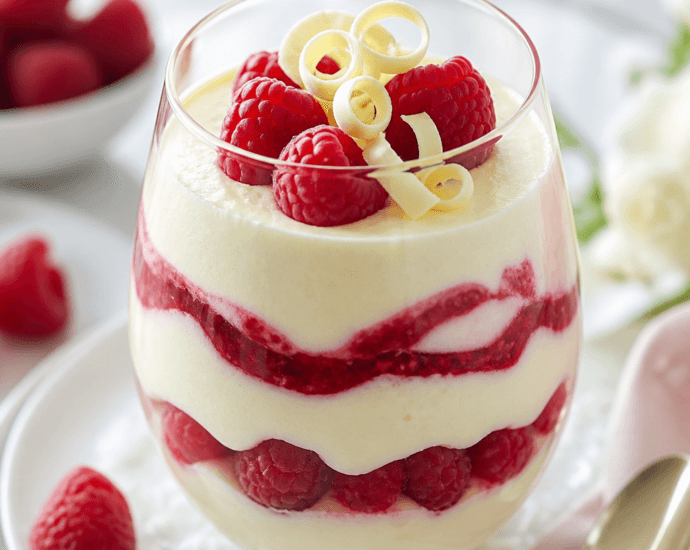 Dreamy White Chocolate Raspberry Mousse