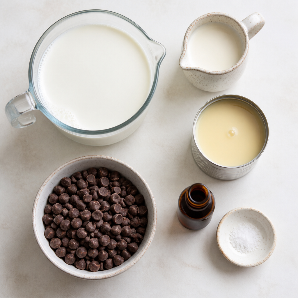 Slow Cooker Hot Chocolate (Rich, Creamy Crockpot Recipe) ingredients