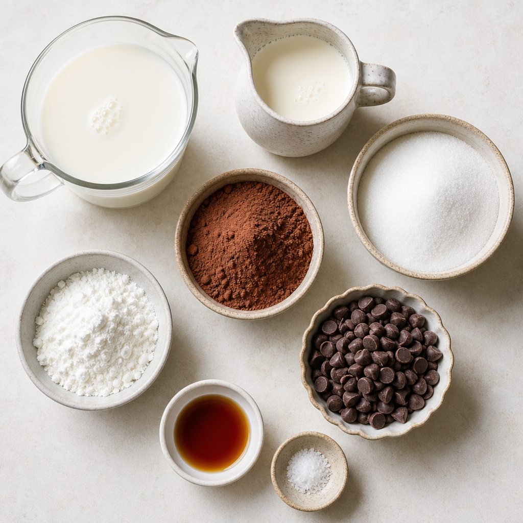 Instant Pot Chocolate Pudding (Silky, Decadent Recipe) ingredients