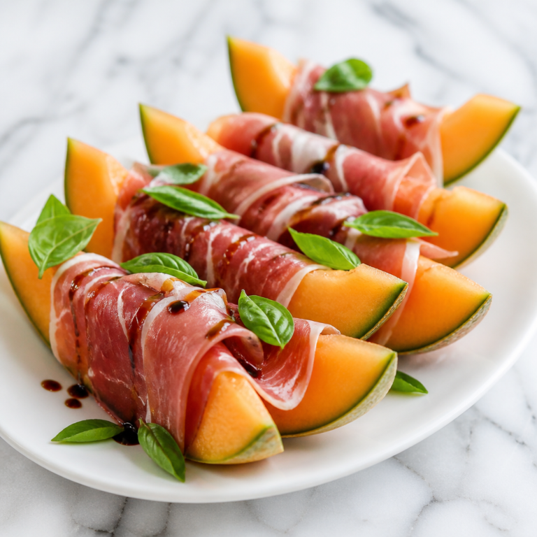 Prosciutto Wrapped Melon (Easy Sweet & Savory Appetizer)