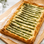 Flaky Buttery Asparagus Puff Pastry Tart