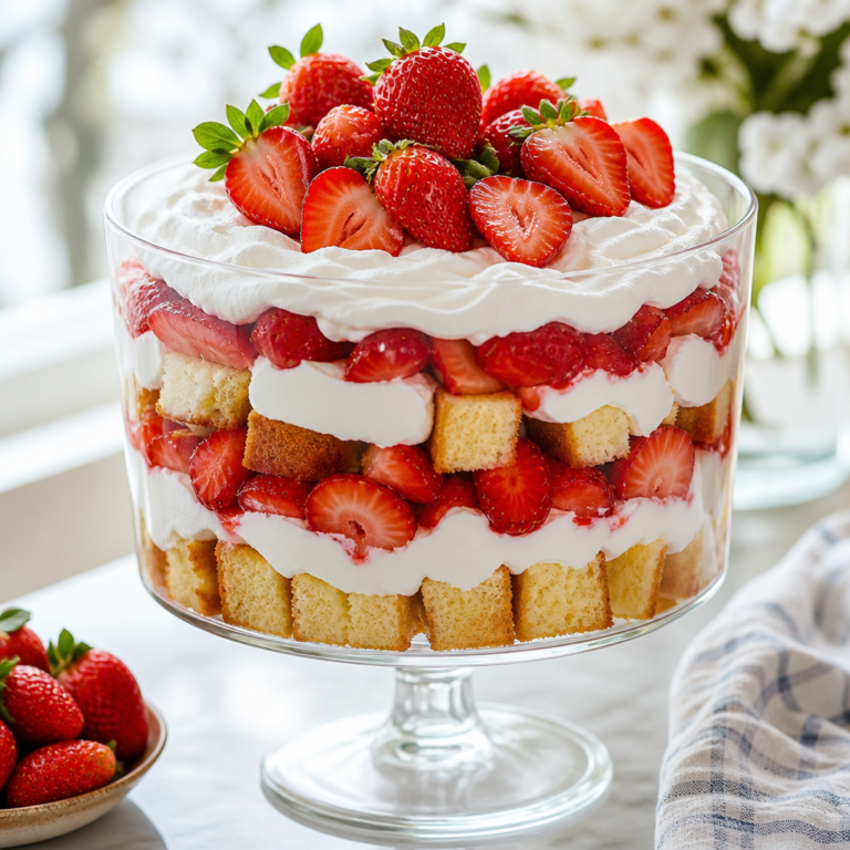 Strawberry Shortcake Trifle: Easy Layered Dessert