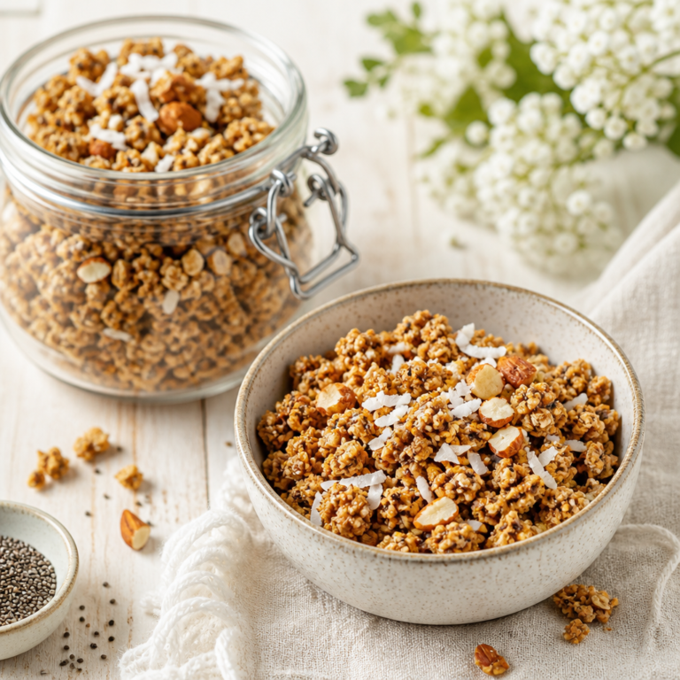 Vanilla Chia Granola (Easy Homemade Recipe)