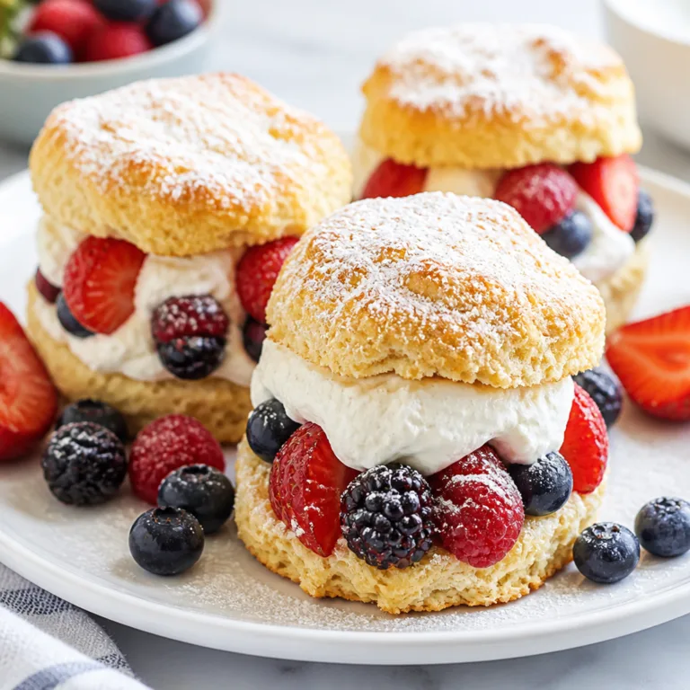 Mixed Berry Shortcake with Vanilla Cream (Easy Summer Dessert)