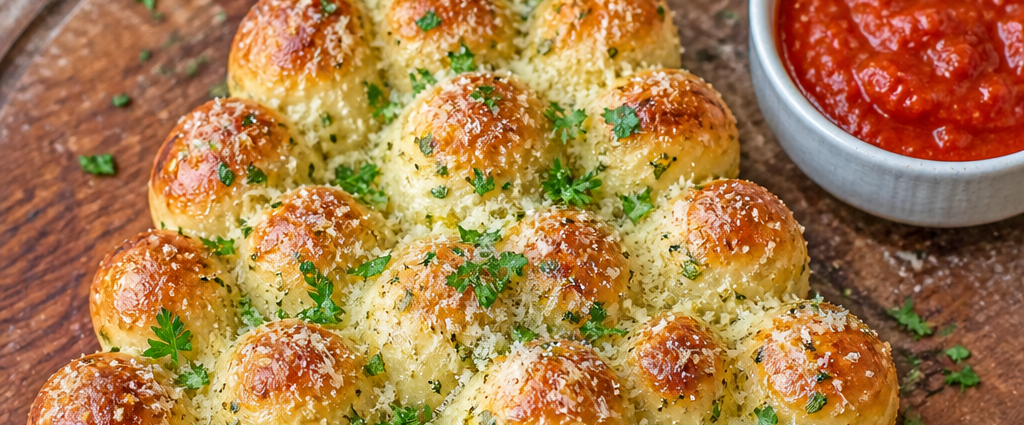 Garlic Parmesan Pull Apart Christmas Tree Bread Recipe