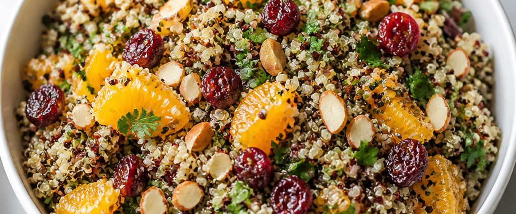 Fresh Cranberry Orange Quinoa Salad