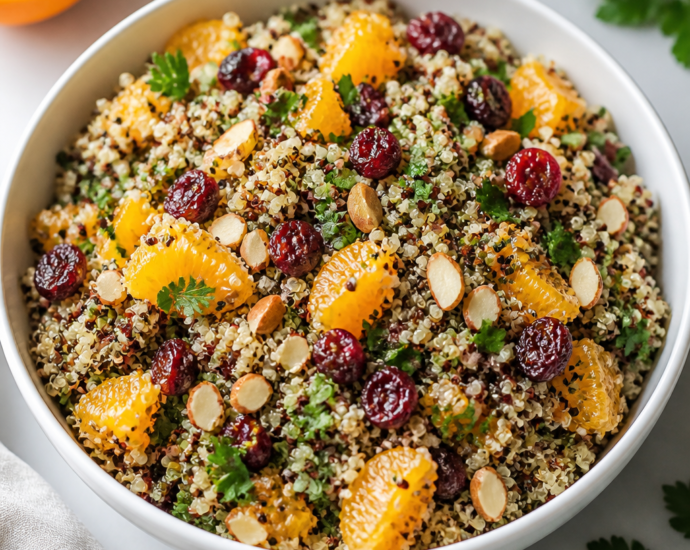 Fresh Cranberry Orange Quinoa Salad