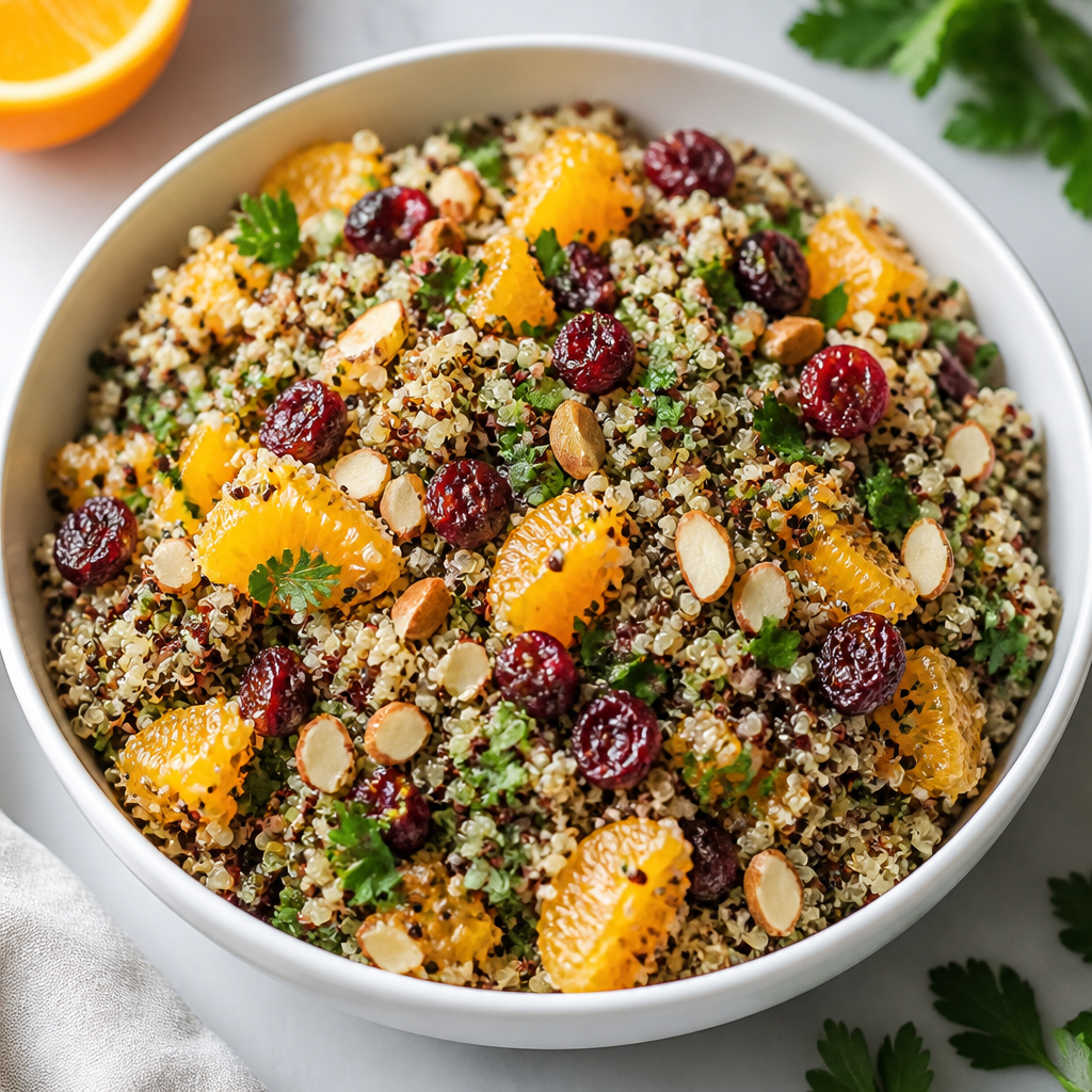 Cranberry Quinoa Salad Recipe (Fresh Cranberry Orange)