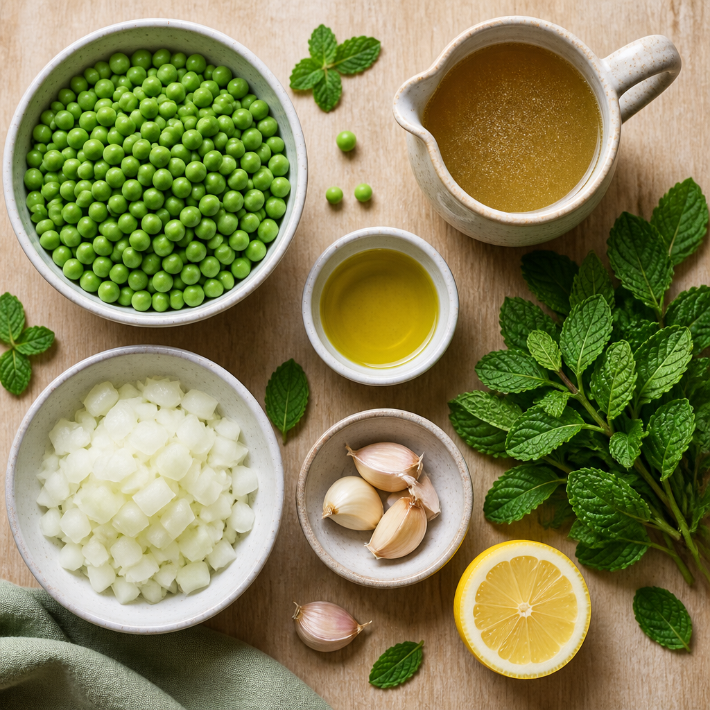 Pea and Mint Soup ingredients