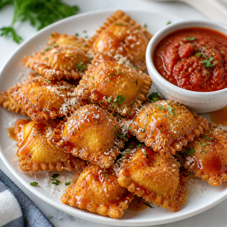 Hot Honey Fried Ravioli (Crispy Holiday Appetizer)