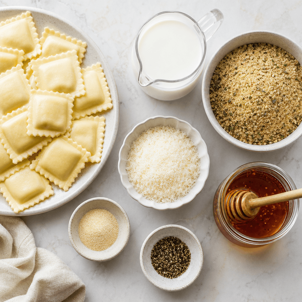 Hot Honey Fried Ravioli ingredients
