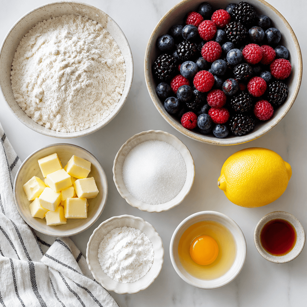 Berry Galette (Easy Rustic Free-Form Tart) ingredients
