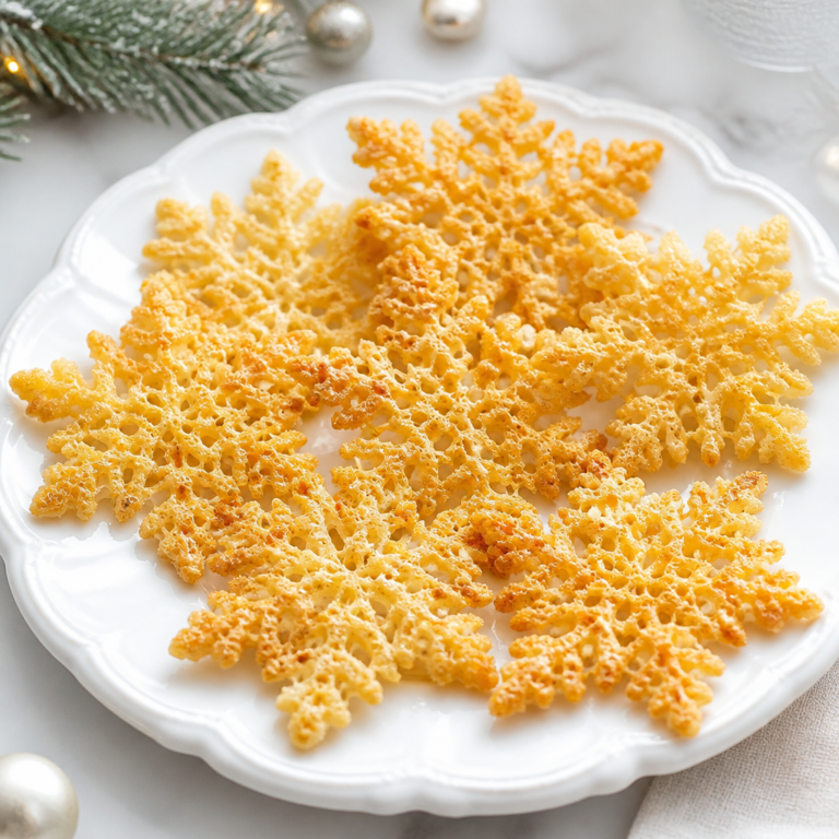 Snowflake Parmesan Crisps (Easy One-Ingredient Snack)