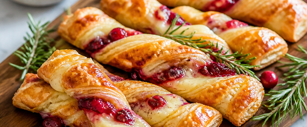 Cranberry Brie Puff Pastry Twists