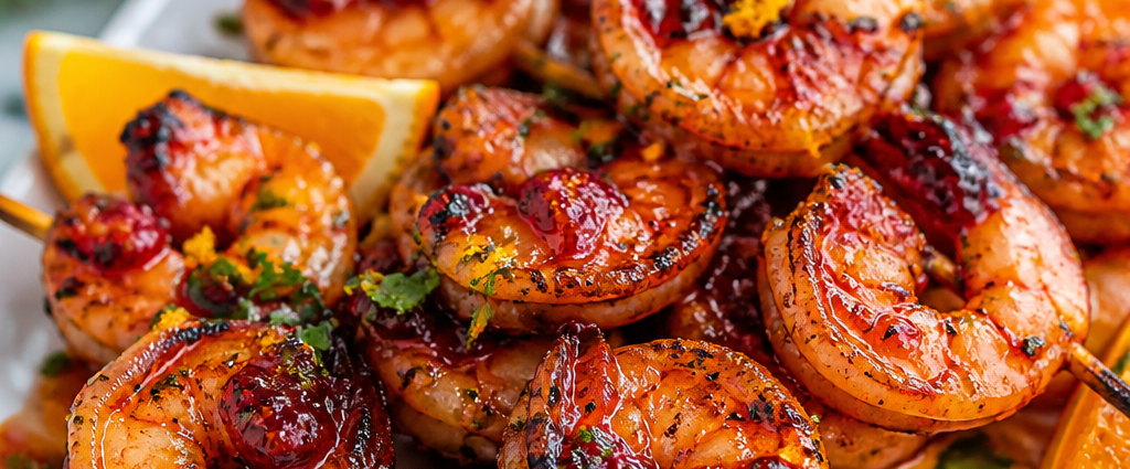 Cranberry Orange Shrimp Skewers Recipe
