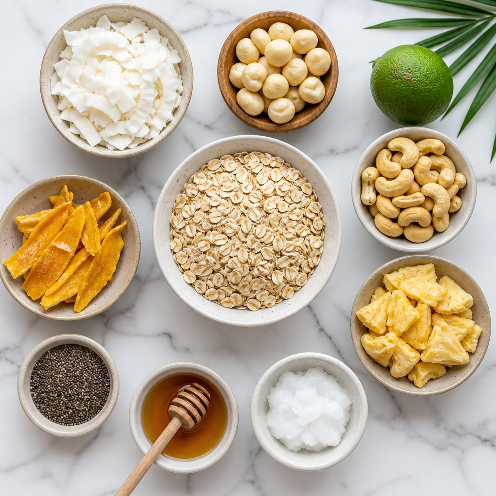 Tropical Granola ingredients