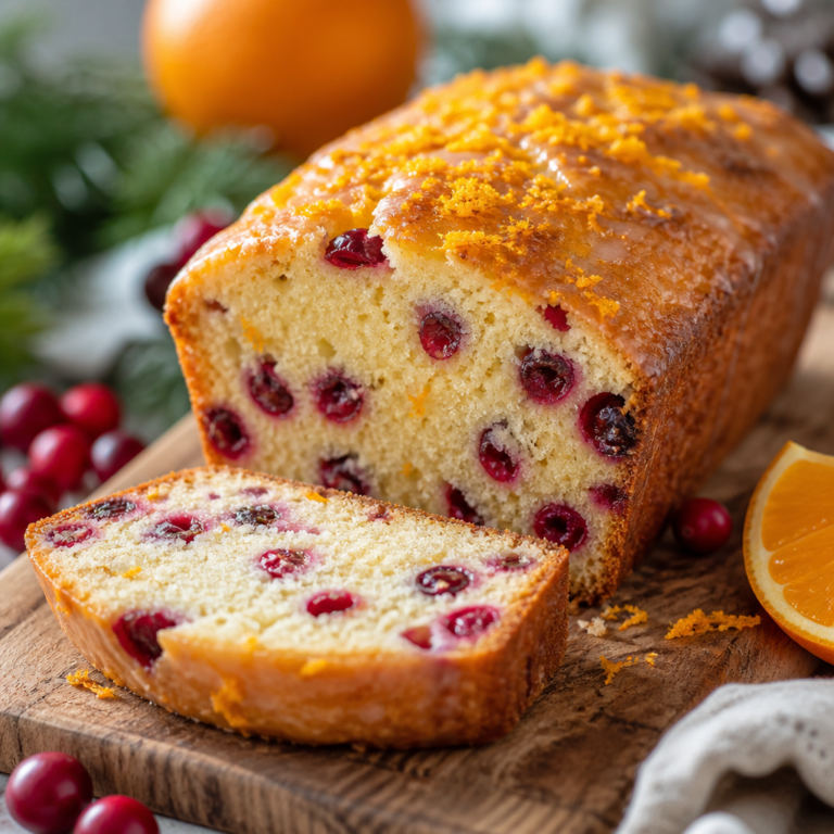 Cranberry Orange Pound Cake Recipe (Moist Holiday Loaf)