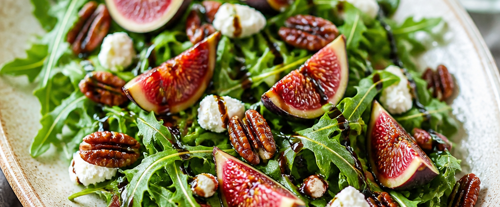 Fresh Fig Arugula and Goat Cheese Salad
