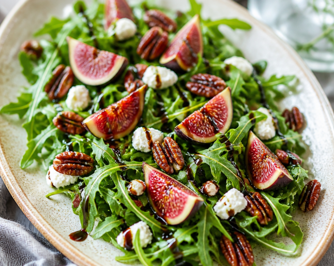 Fresh Fig Arugula and Goat Cheese Salad