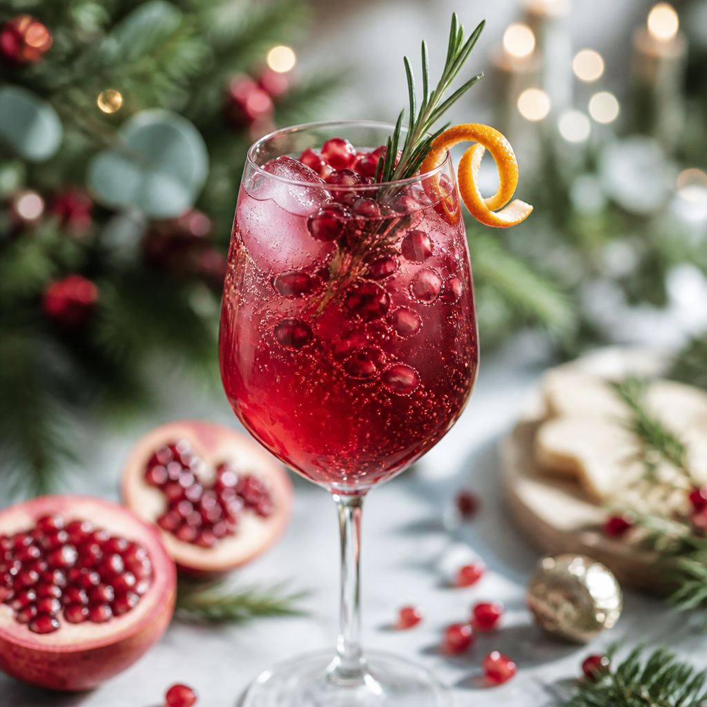 Pomegranate Spritz: Sparkling Christmas Cocktail Recipe
