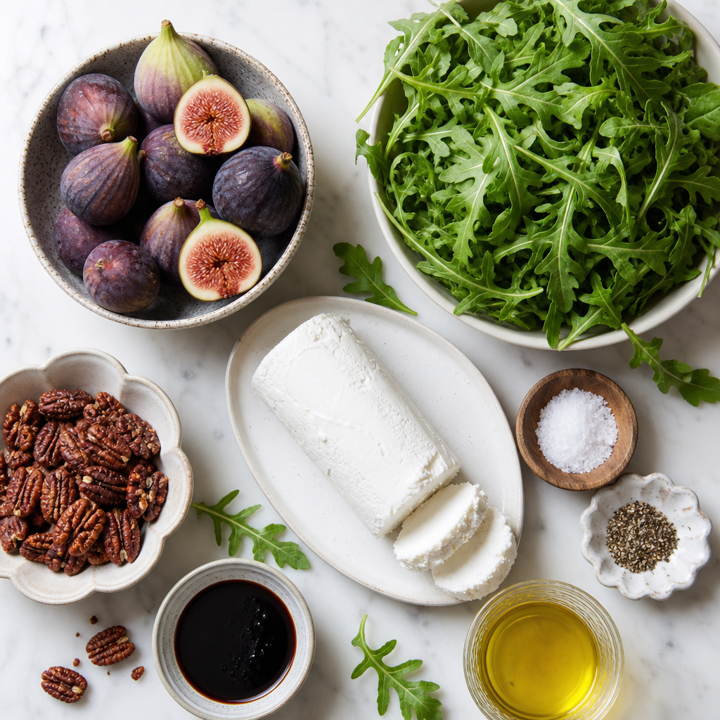 Fig and Goat Cheese Salad ingredients