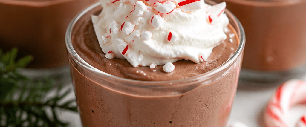 Creamy Peppermint Chocolate Mousse Cups