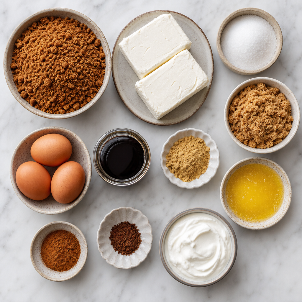 Gingerbread Cheesecake Bars ingredients