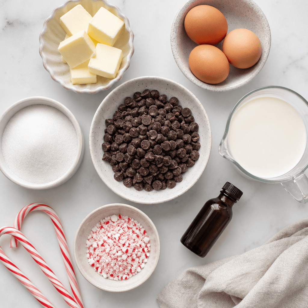 Peppermint Mousse Cups ingredients