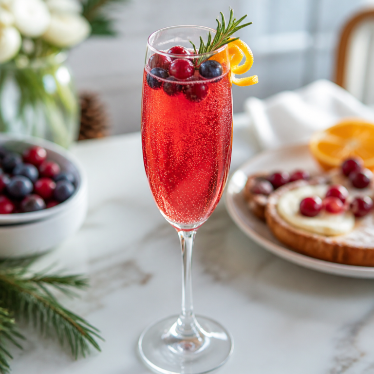 Winter Berry Mimosa Recipe for Cozy Holiday Brunch