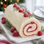 White Chocolate Raspberry Yule Log