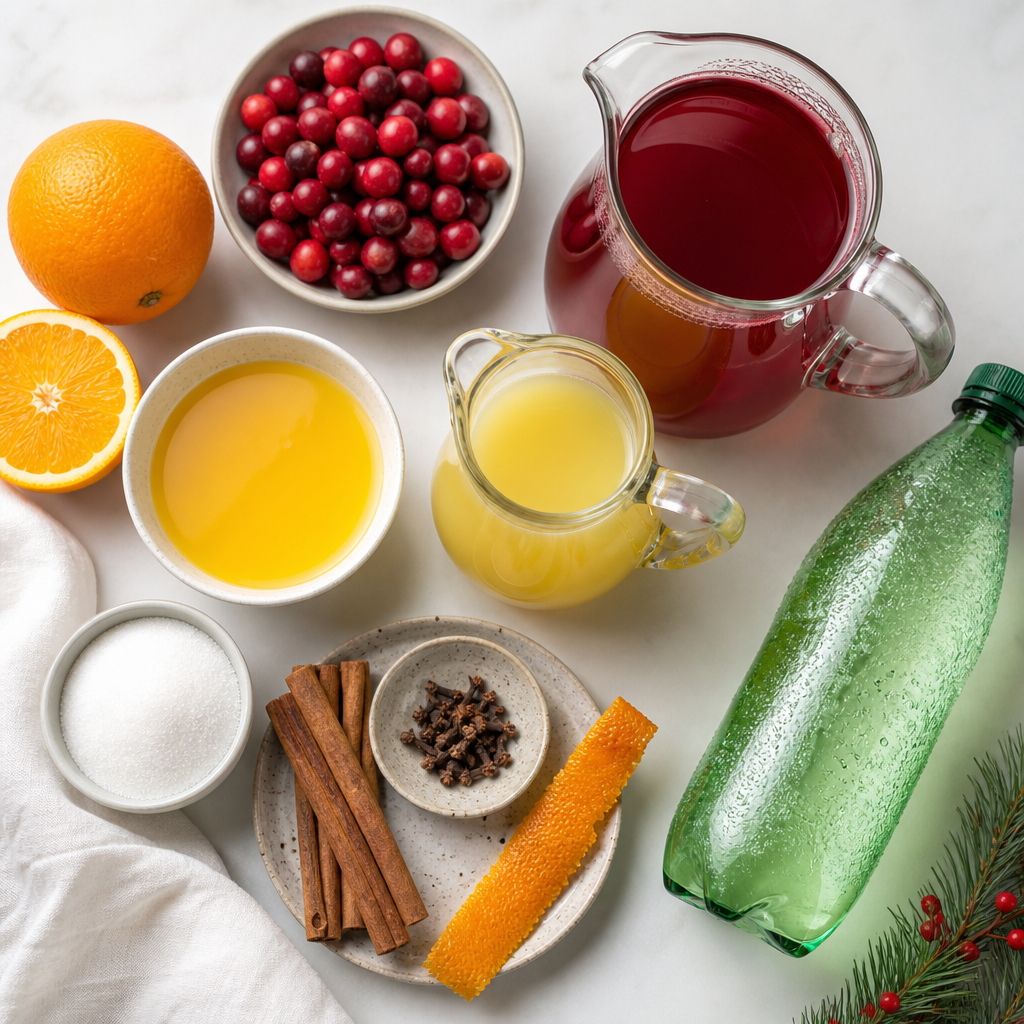 Spiced Cranberry Punch ingredients