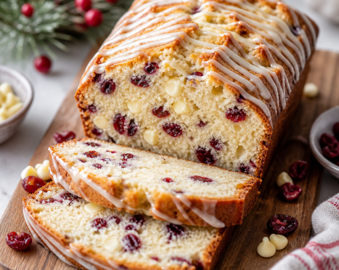 Moist White Chocolate Cranberry Bread Recipe for Holiday Baking