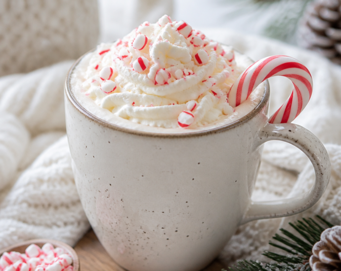 Cozy Peppermint White Hot Chocolate