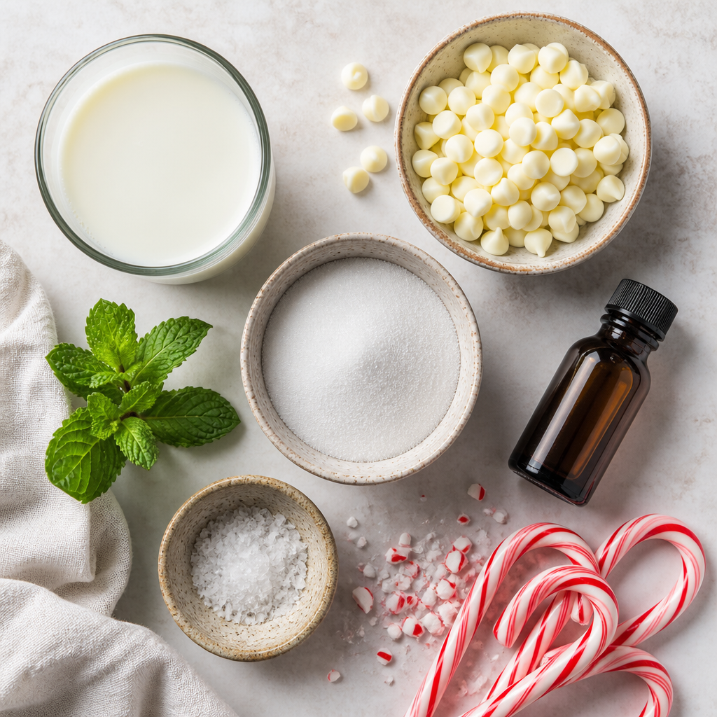 Peppermint White Hot Chocolate ingredients
