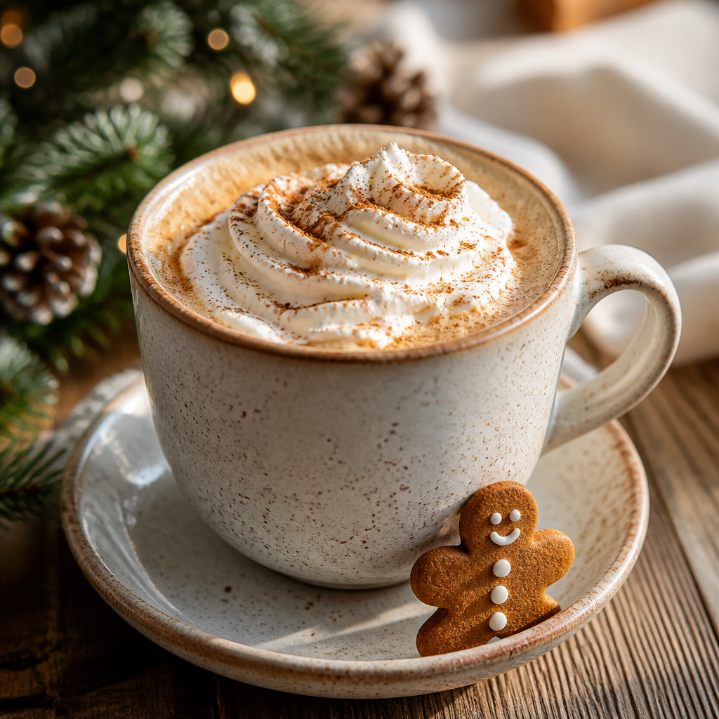 Gingerbread Latte Recipe with Eggnog for the Holidays