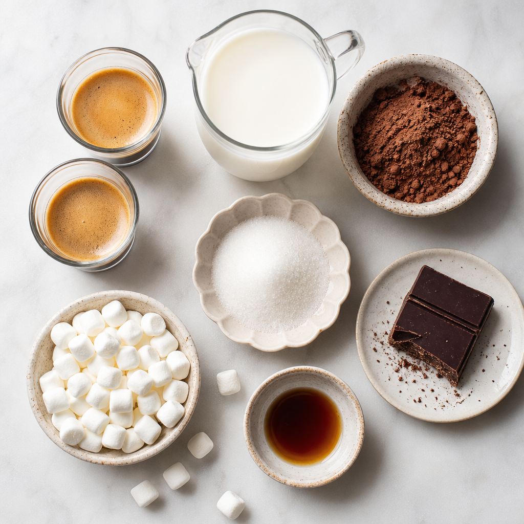 Toasted Marshmallow Mocha ingredients