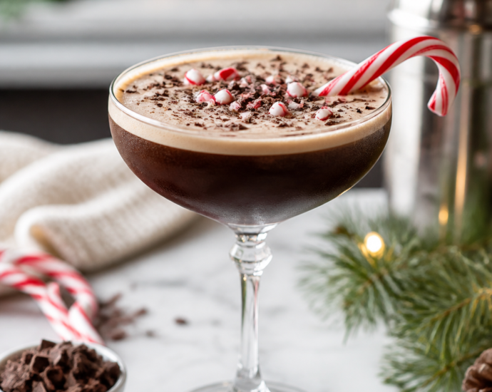 Hot Cocoa Peppermint Espresso Martini Recipe for Cozy Nights