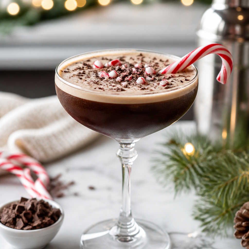 Hot Cocoa Peppermint Espresso Martini Recipe for Cozy Nights