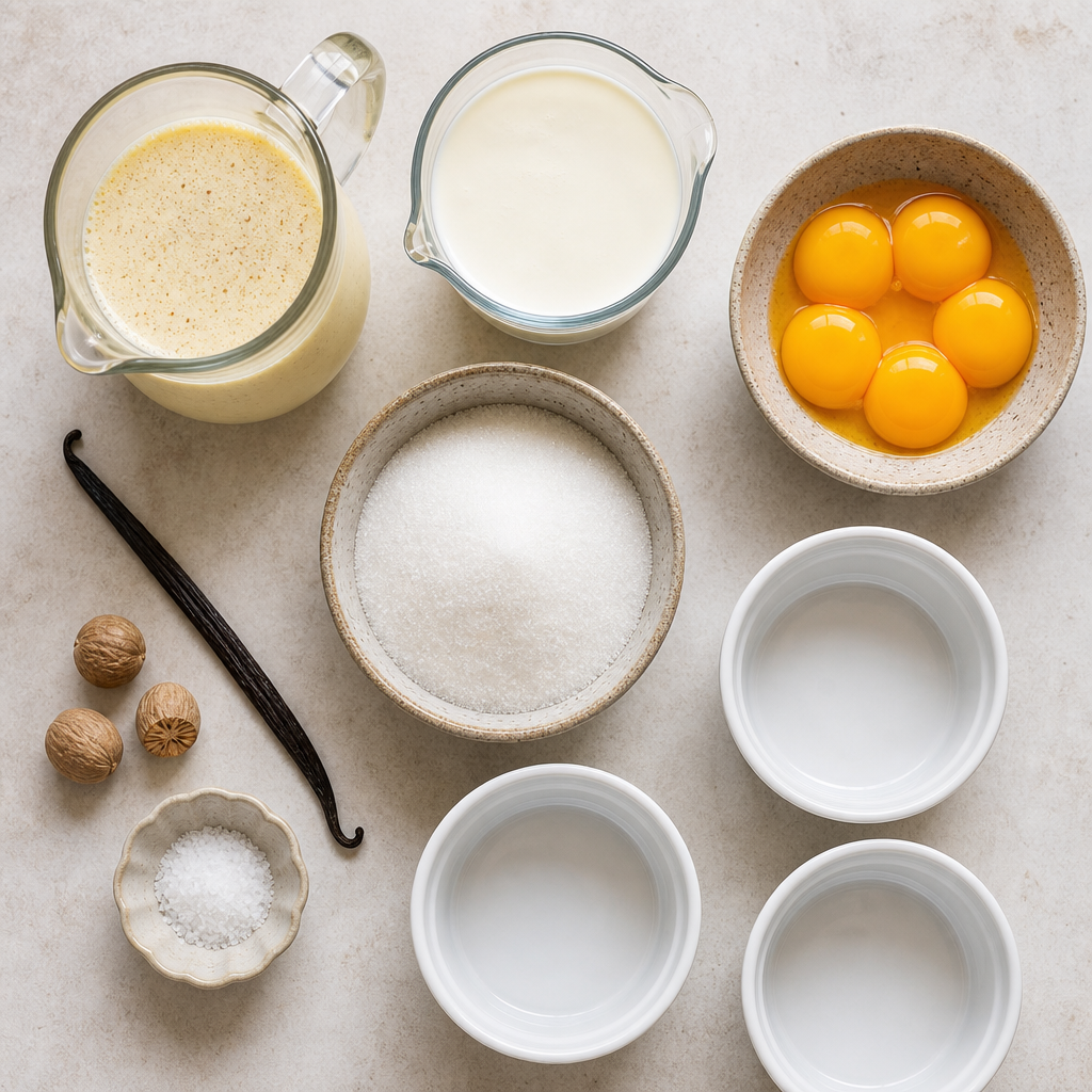 Eggnog Creme Brulee ingredients
