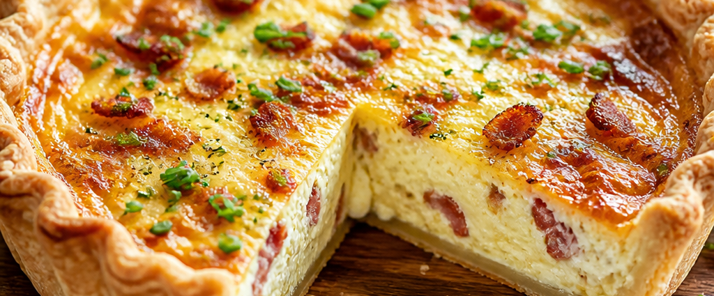 Quiche Lorraine with Crispy Bacon