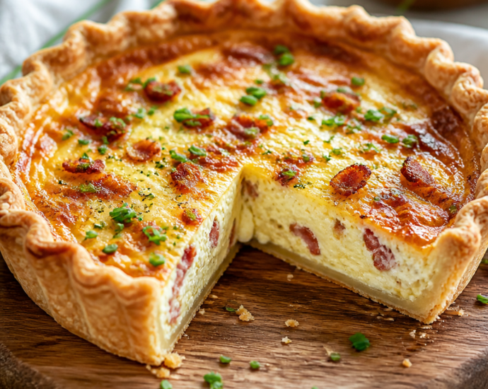 Quiche Lorraine with Crispy Bacon