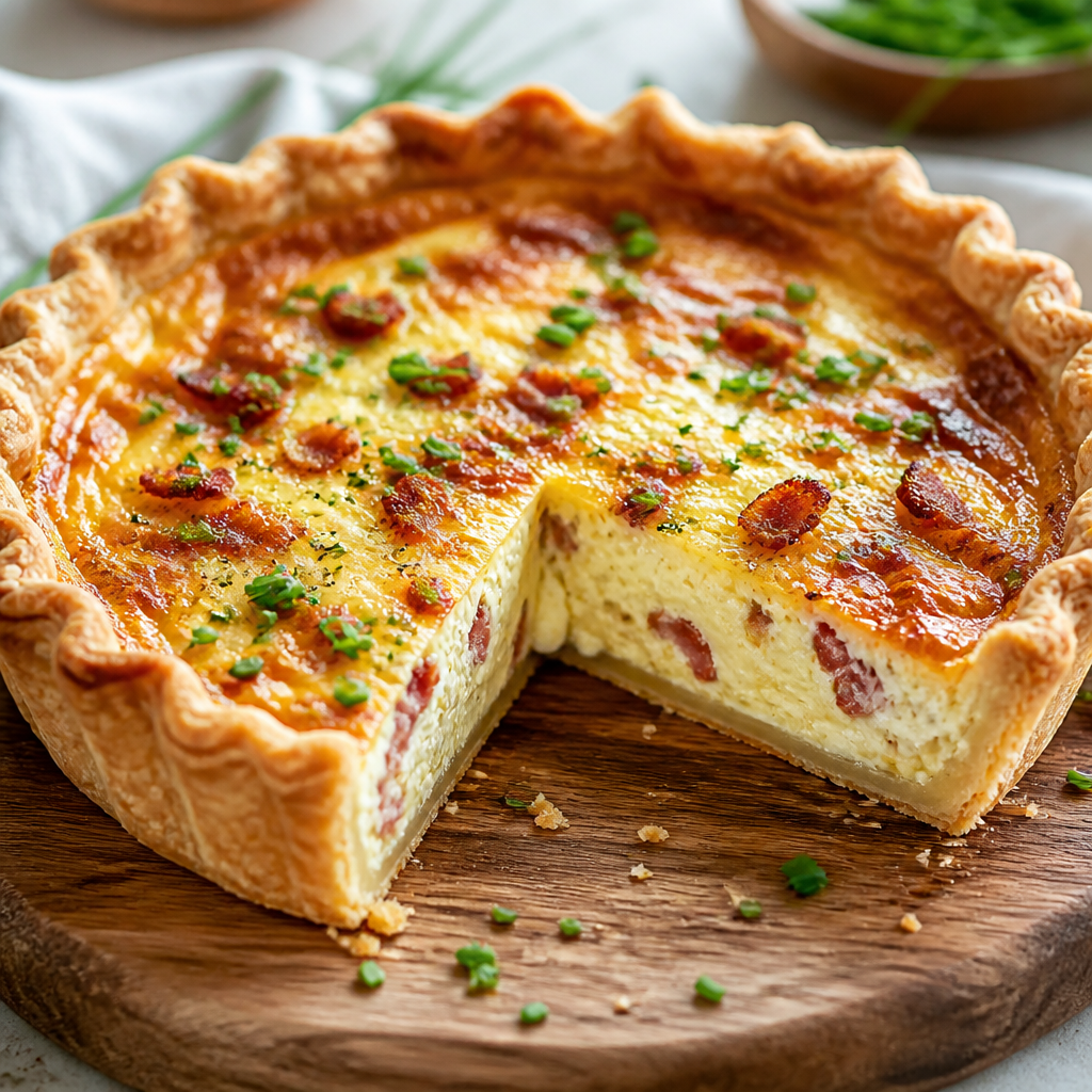 Quiche Lorraine with Crispy Bacon