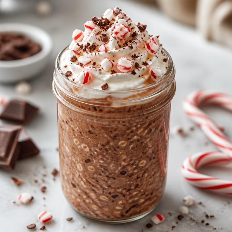 Peppermint Mocha Overnight Oats