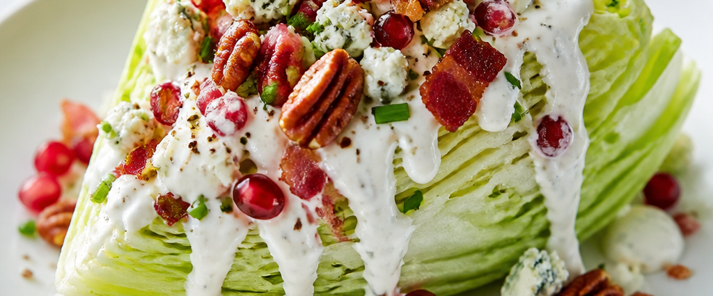 Wedge Salad with Pomegranate Seeds