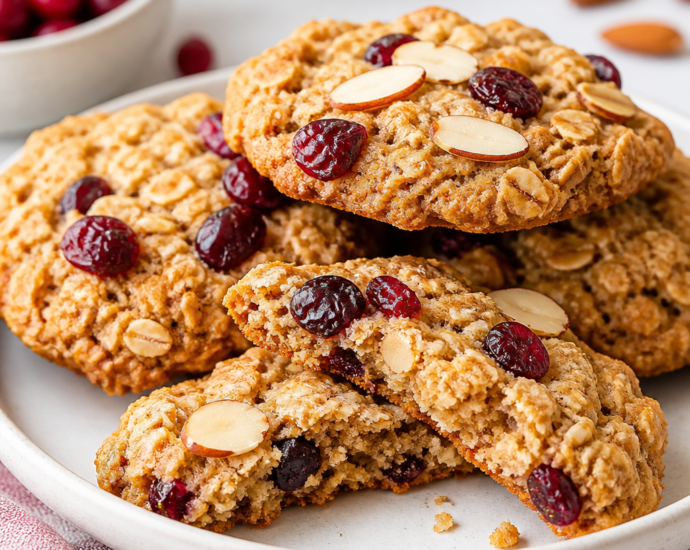 Healthy Cranberry Almond Breakfast Cookies