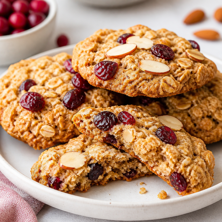 Cranberry Almond Breakfast Cookies