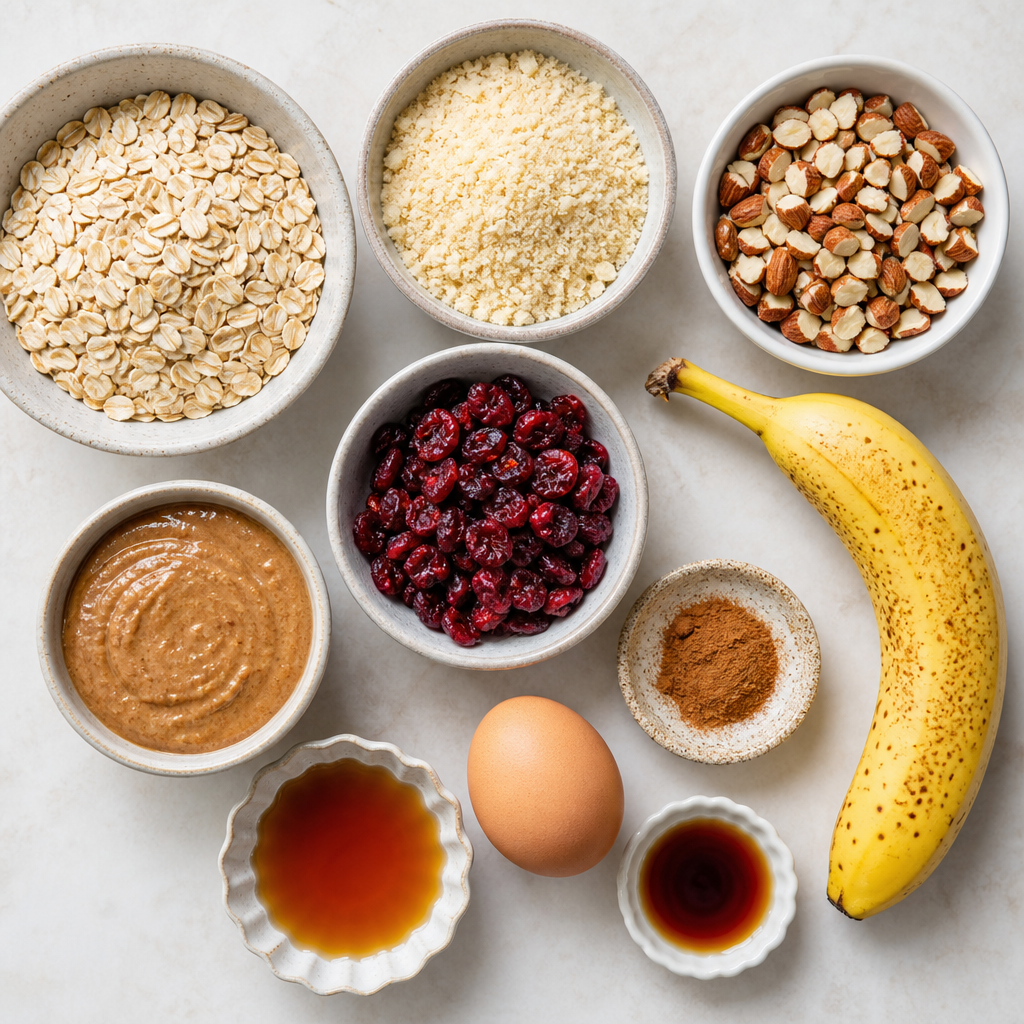 Cranberry Almond Breakfast Cookies ingredients