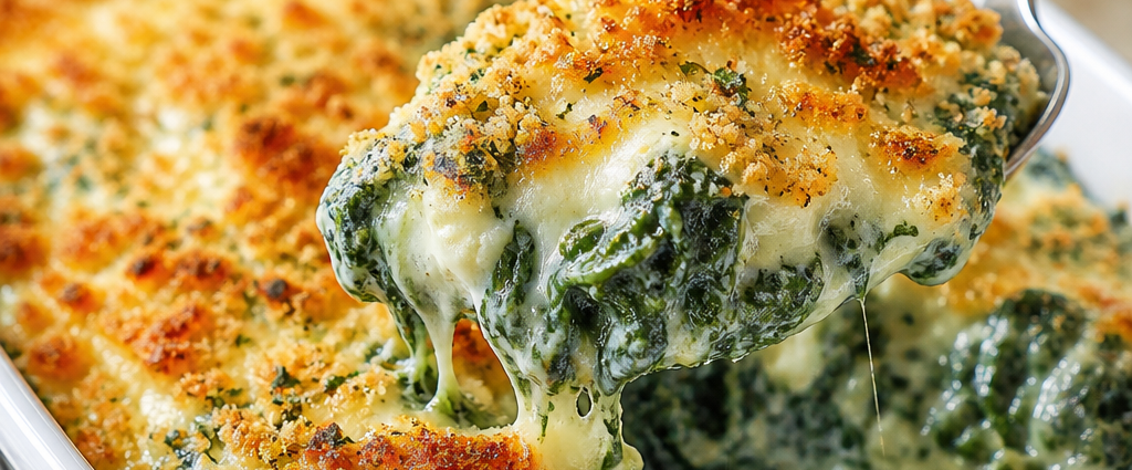 Creamed Spinach Gratin