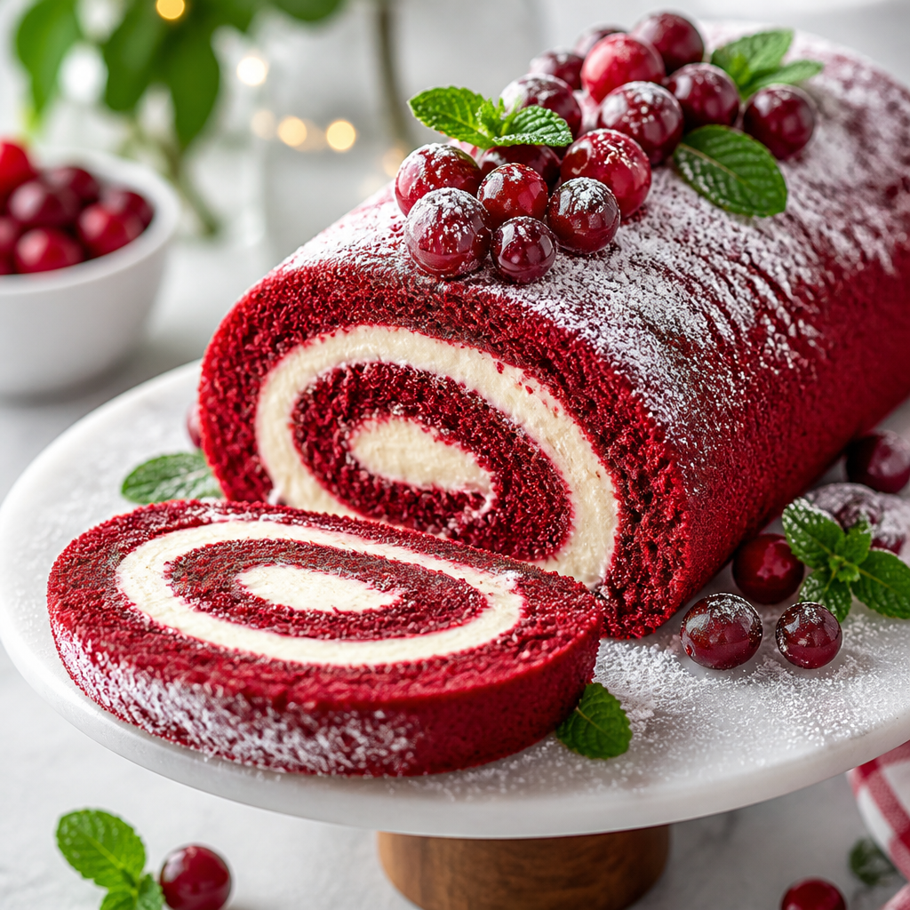 Red Velvet Roll Cake